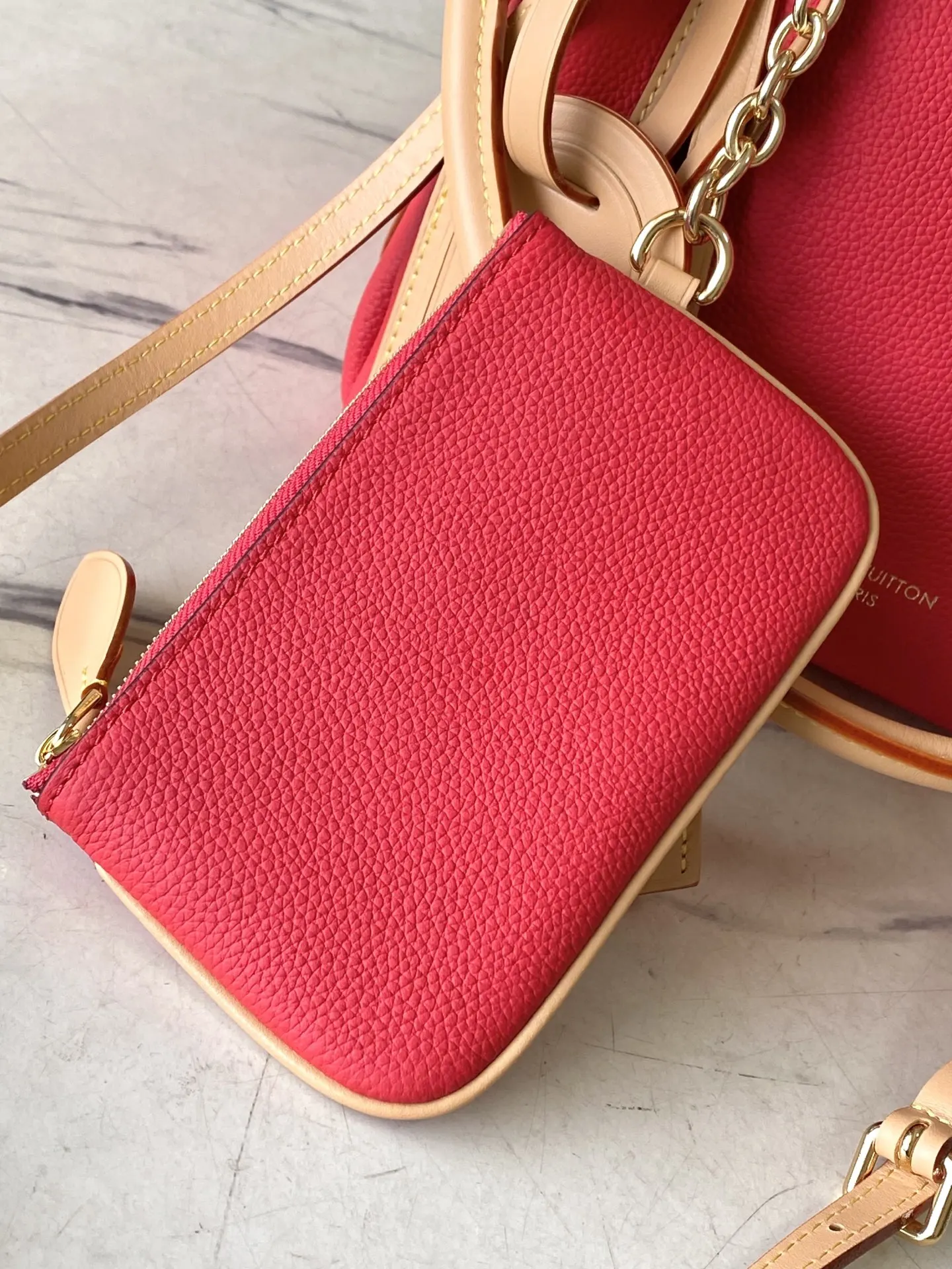 LV Keepall 紅色 行李箱 旅行拉杆款 輕便出行款