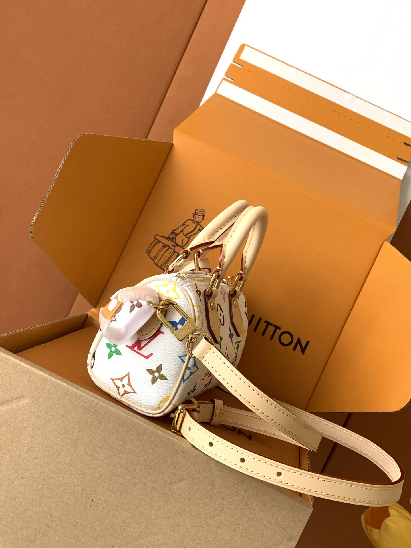 LV Speedy 牛皮 旅行袋 大容量旅行款