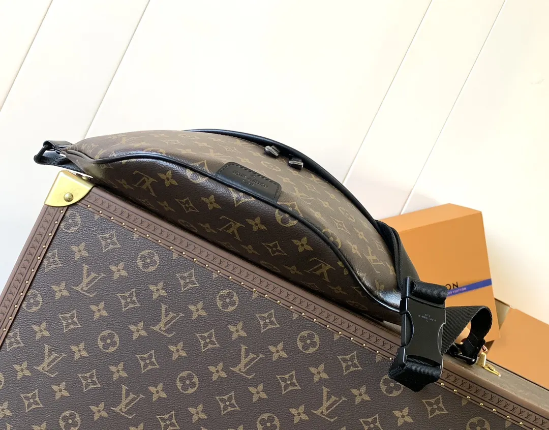 Monogram Crossbody Bag Lightweight Leather