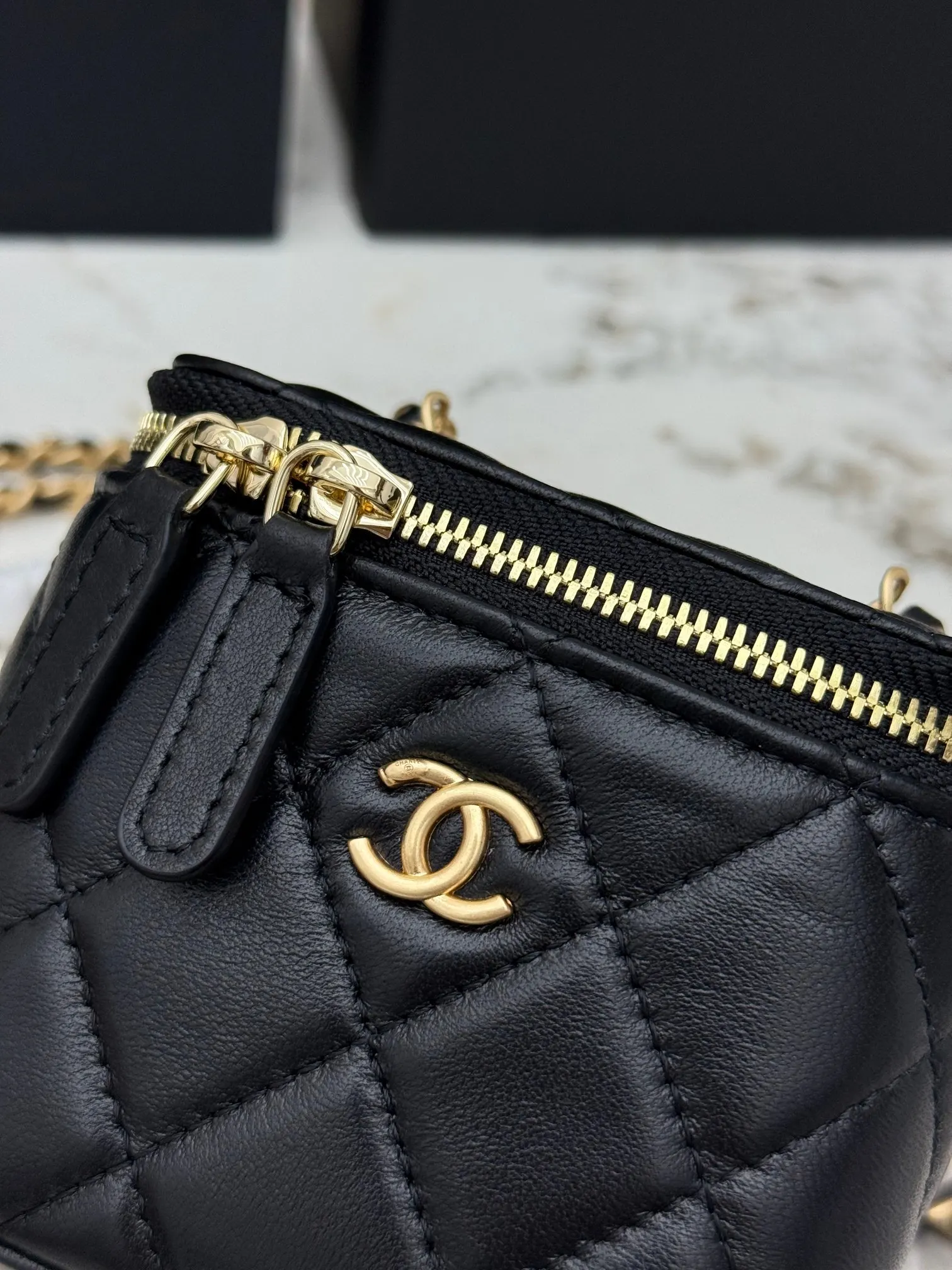 CHANEL 金色 羊皮 鏈條包 精致鏈條款