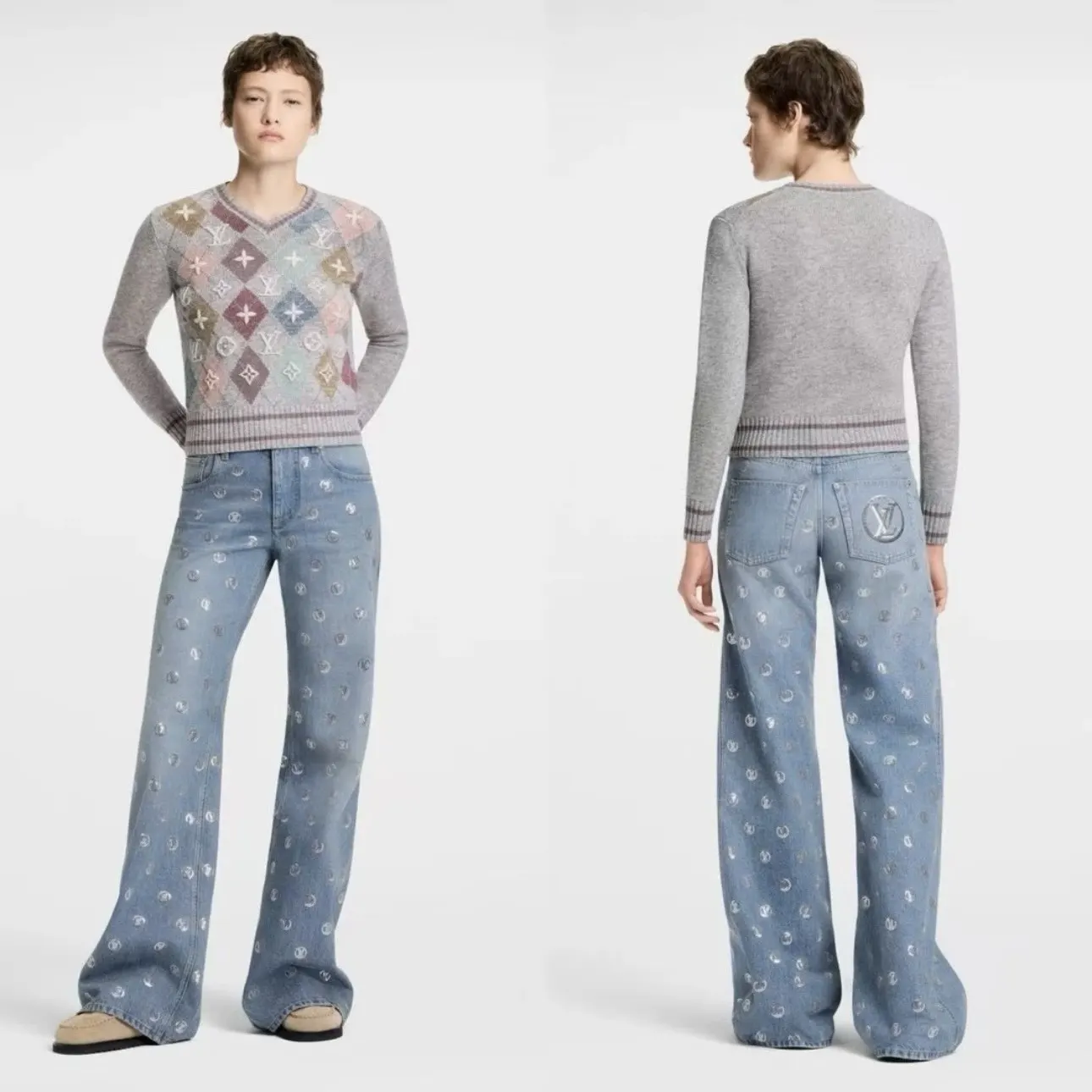 Louis Vuitton 蓝色 牛仔 裤子