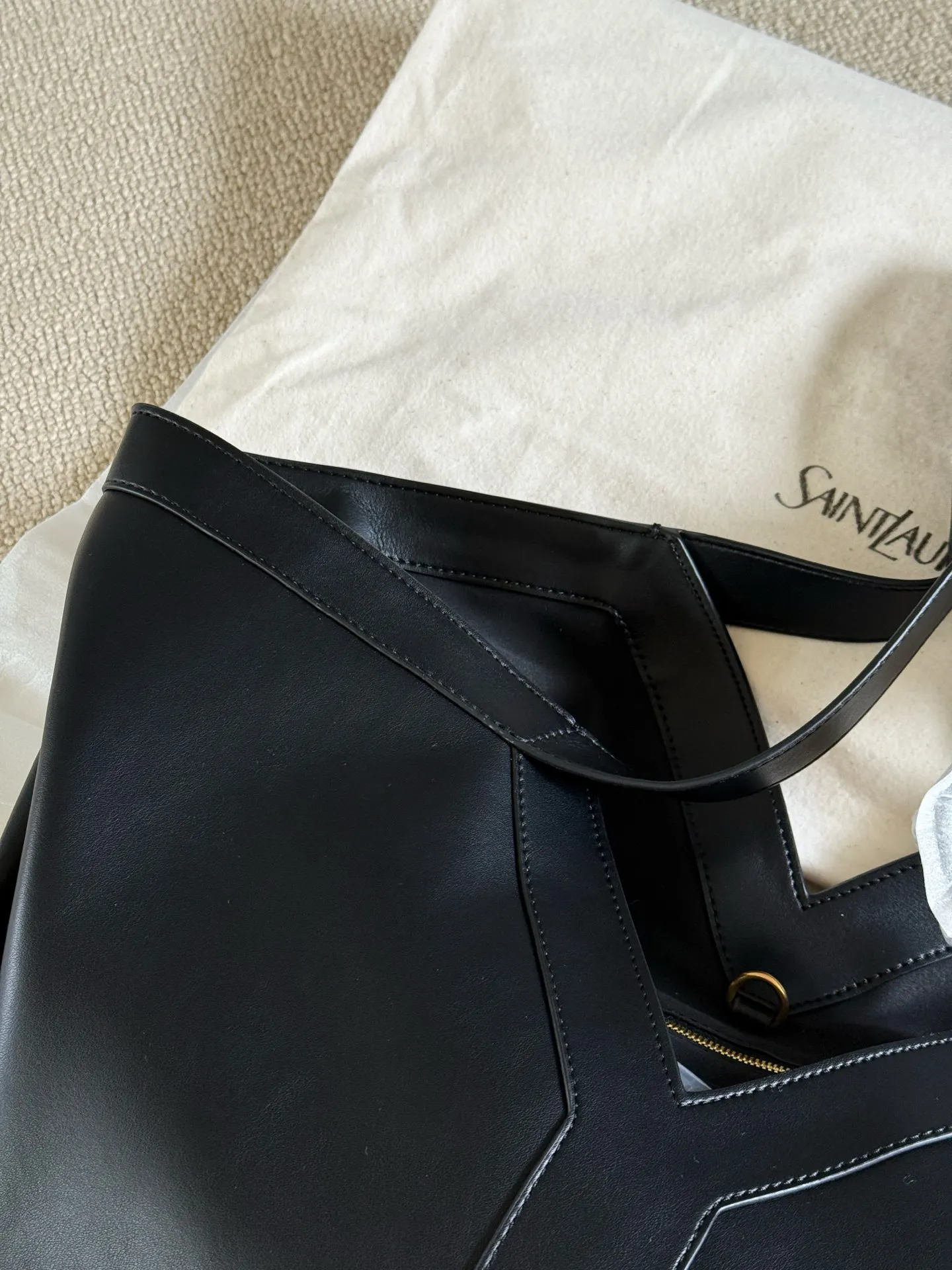 Black Tote Bag Leather