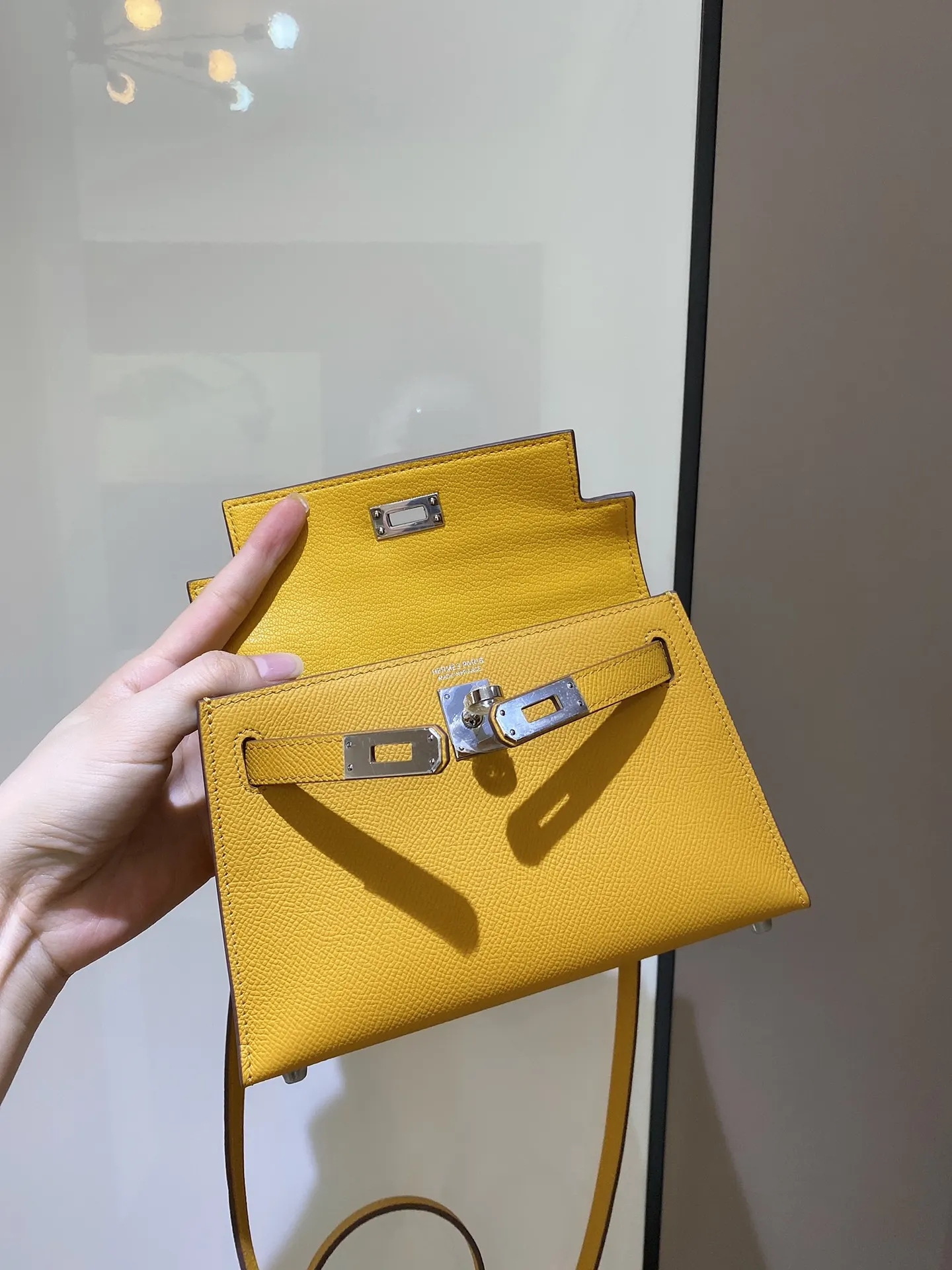 Hermès Kelly Epsom掌纹牛皮 斜挎包 19cm