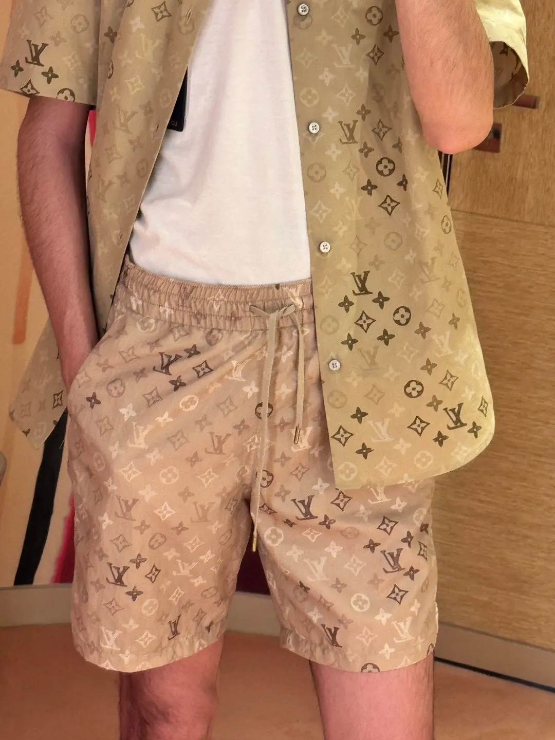 LV gold khaki color scheme pants Image 8 LV gold khaki color scheme pants Image 8