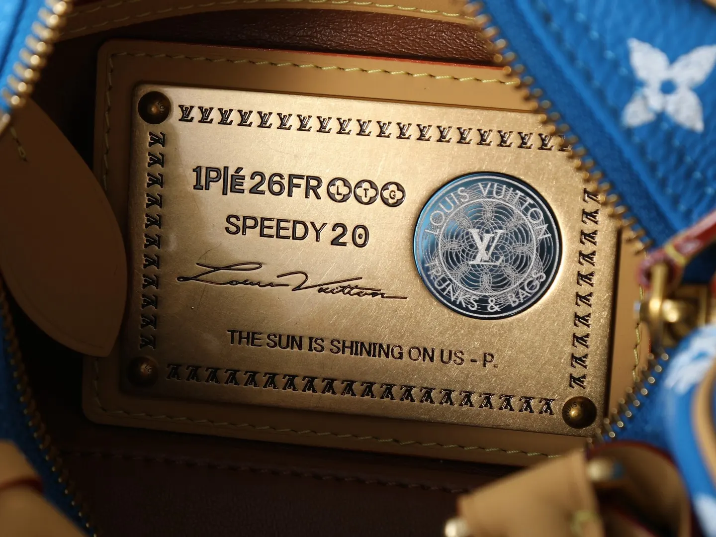 LV Speedy blue yellow color scheme handbag Image 9 LV Speedy blue yellow color scheme handbag Image 9