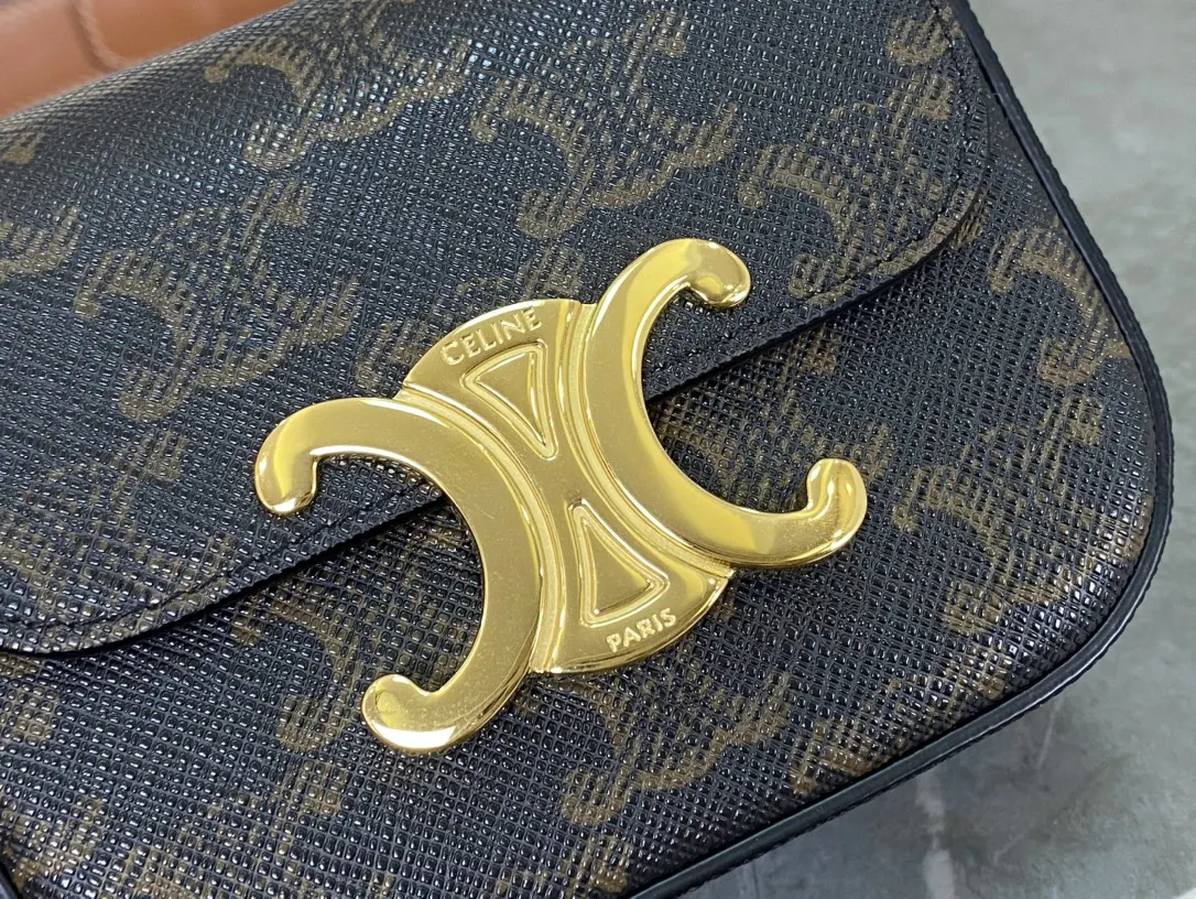 Celine 老花 老花黑 腰包 休闲腰包款