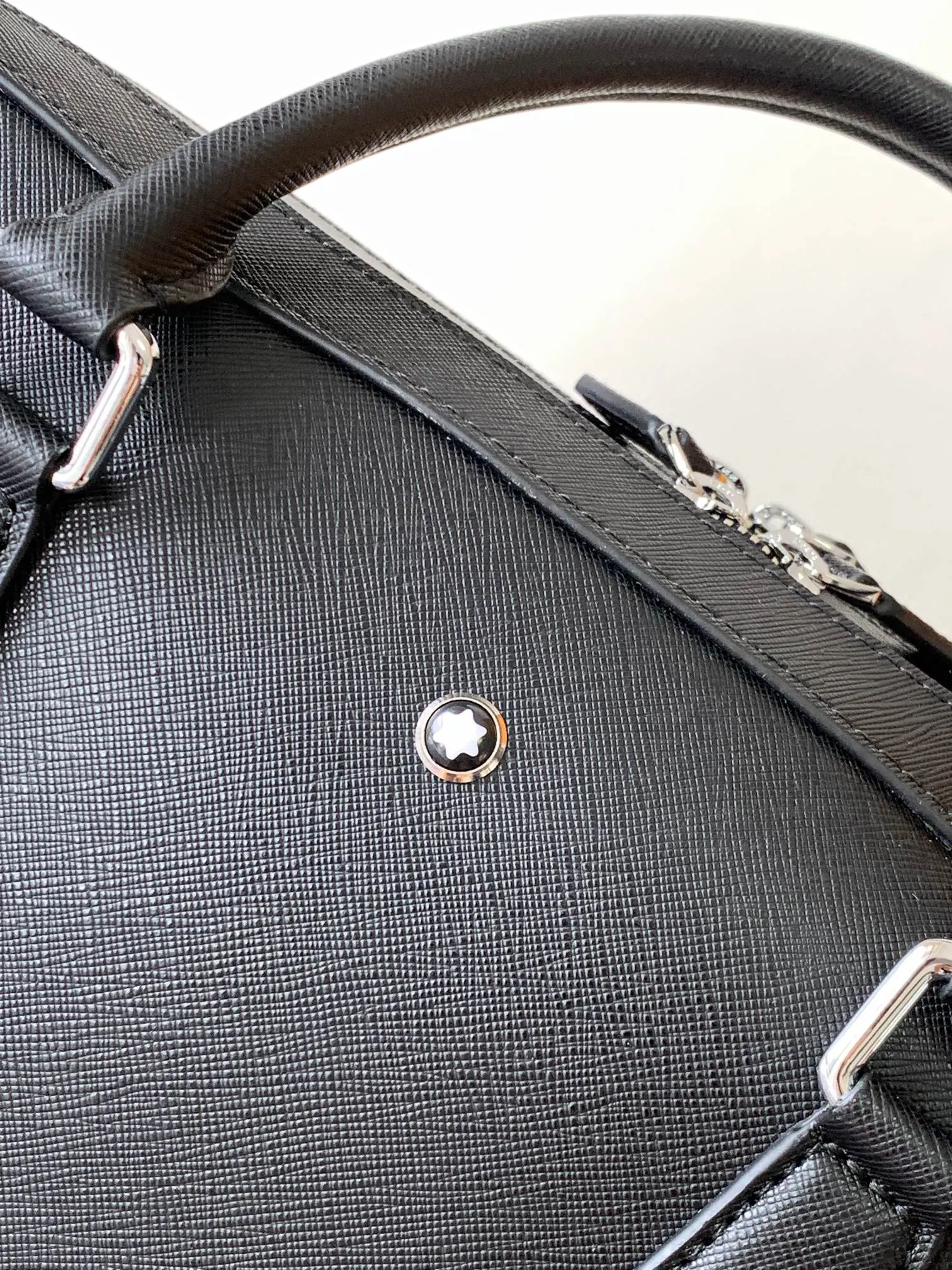 Black Briefcase Business Commuter Leather