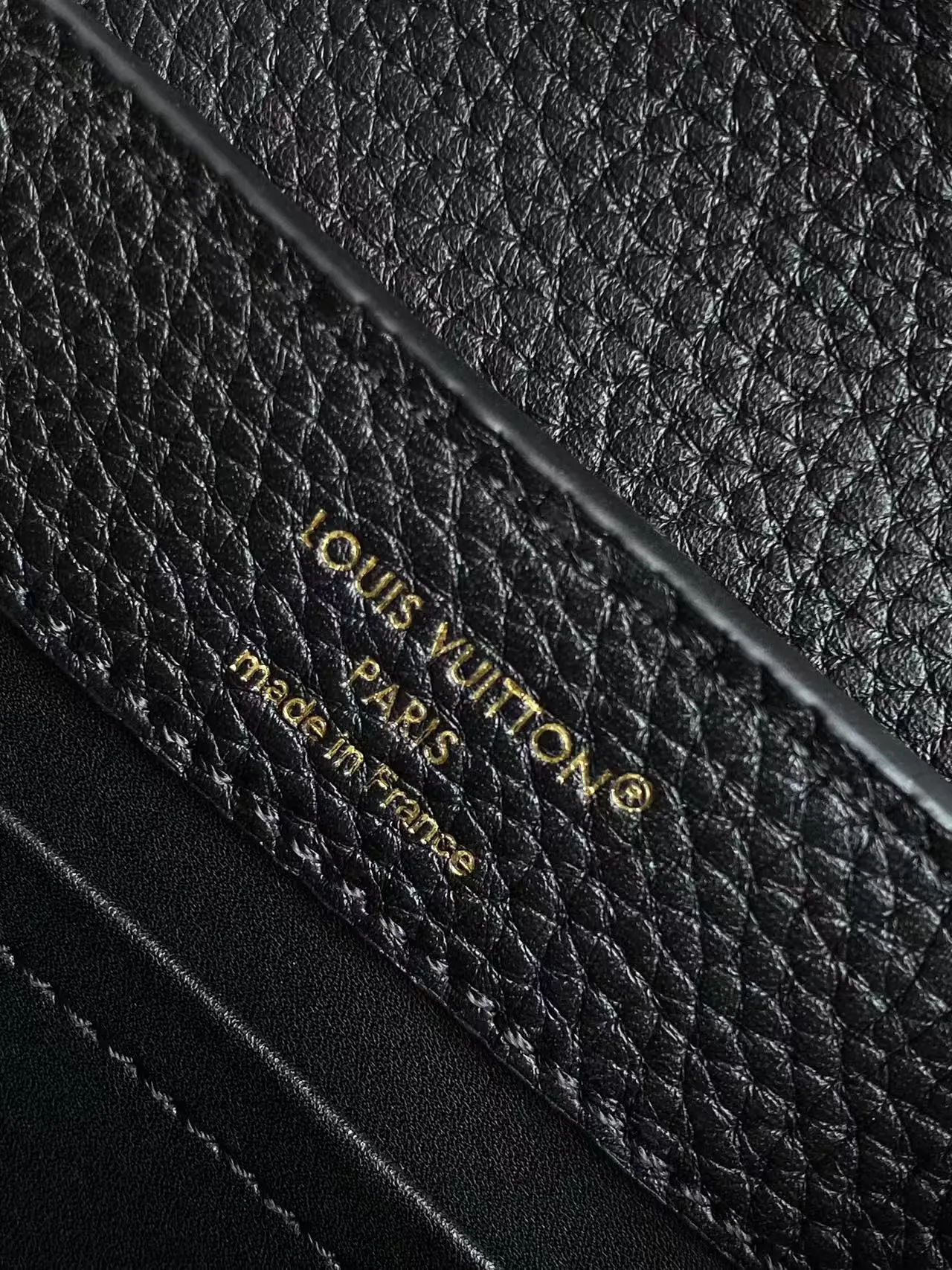 Louis Vuitton Black Brown Chain Bag Leather