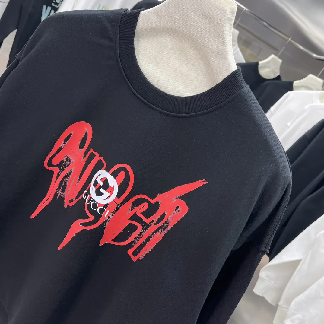 Gucci Logo印花圆领卫衣