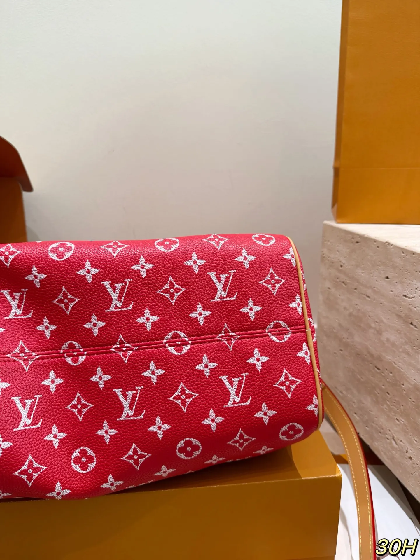 Louis Vuitton Speedy 红色 手提包 实拍款01