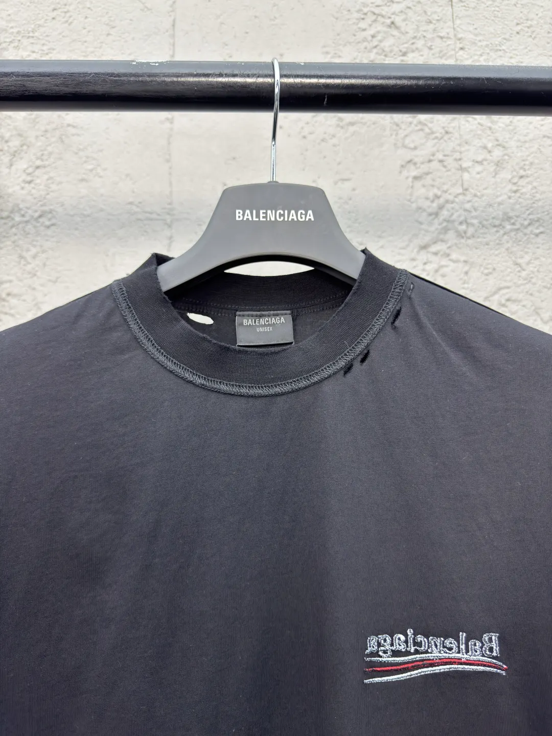 Balenciaga Black Short Sleeve T-Shirt Street Casual