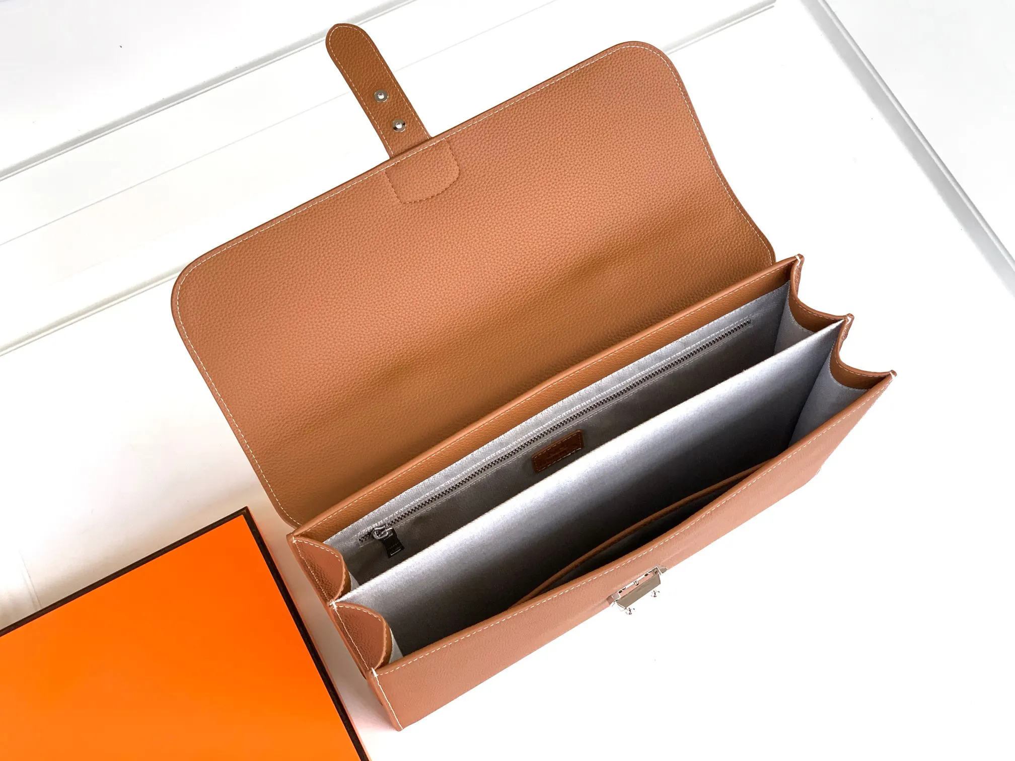 Yellow Briefcase Business Commuter Leather