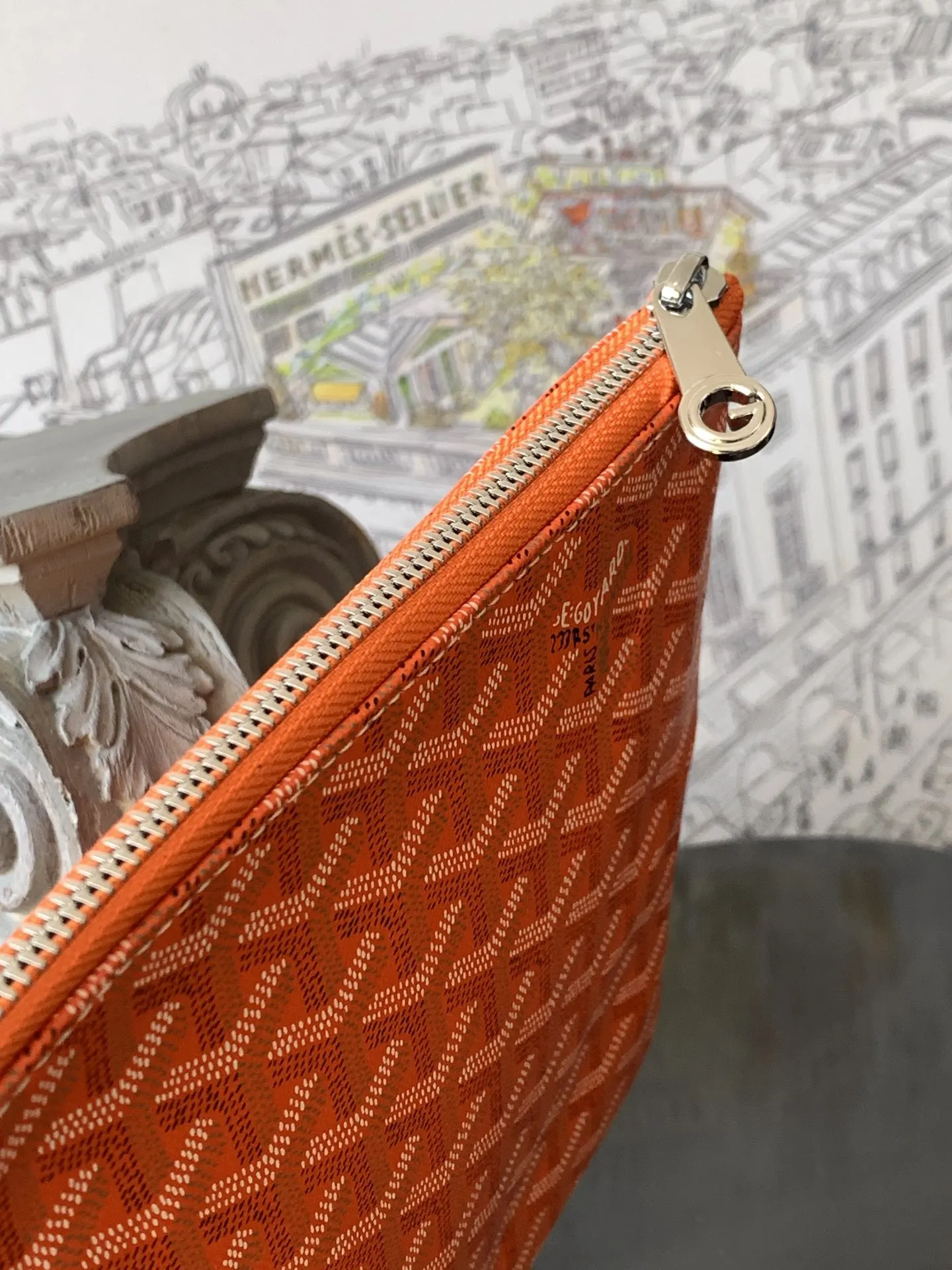 Goyard 橙色 鼎鼎戈雅 手拿包 精致手拿款
