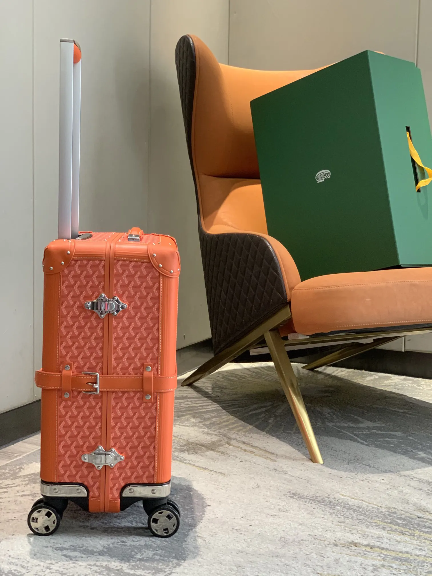 Goyard 空白 承接定制自主品牌 档口摆版logo已 行李箱 旅行拉杆款 輕便出行款