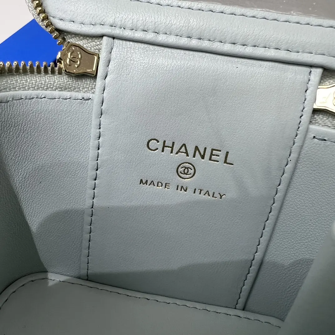 Chanel 19 Mini Blue Leather Quilted Chain Bag Image 9 Chanel 19 Mini Blue Leather Quilted Chain Bag Image 9