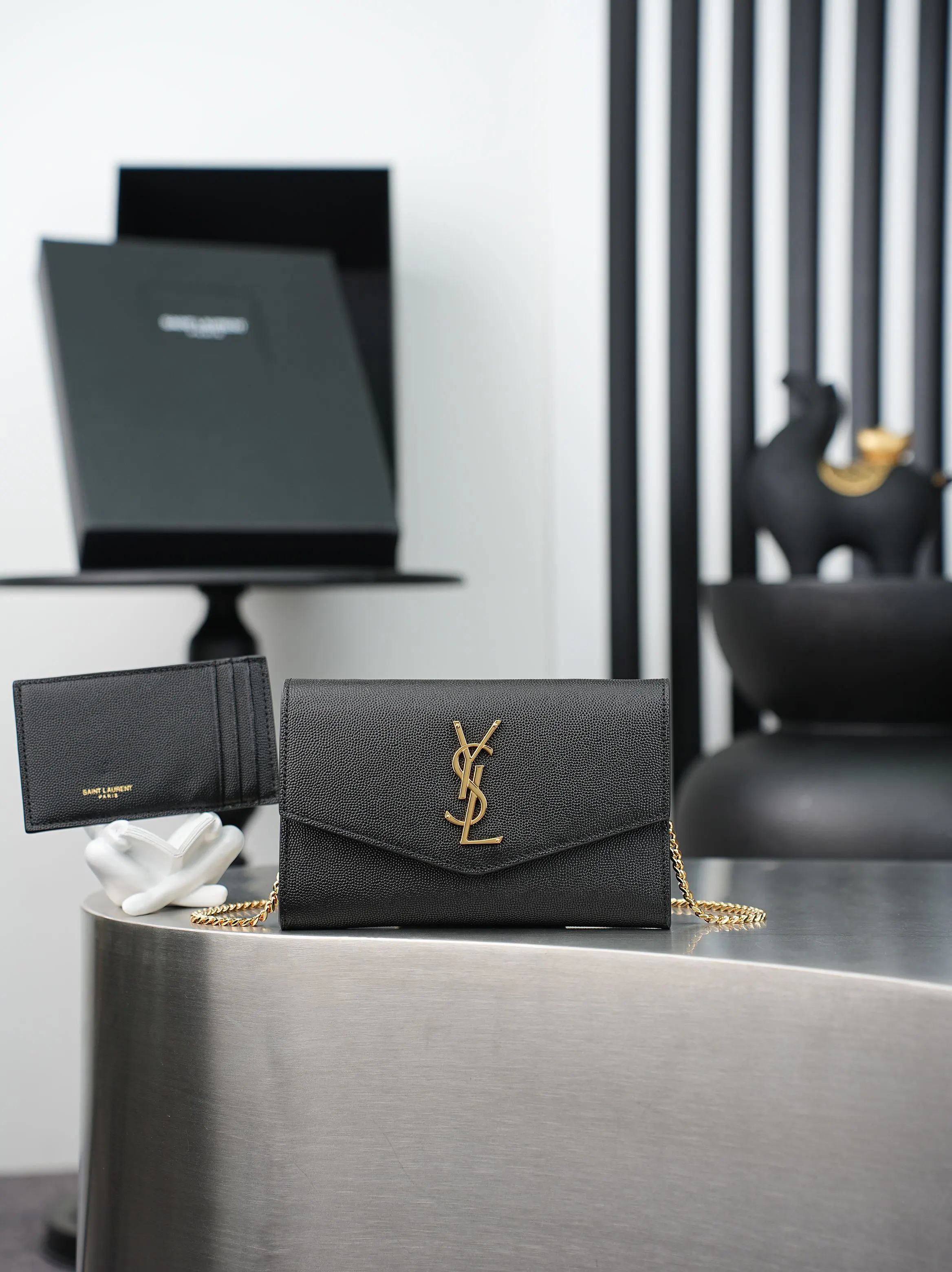 Black Chain Bag Leather