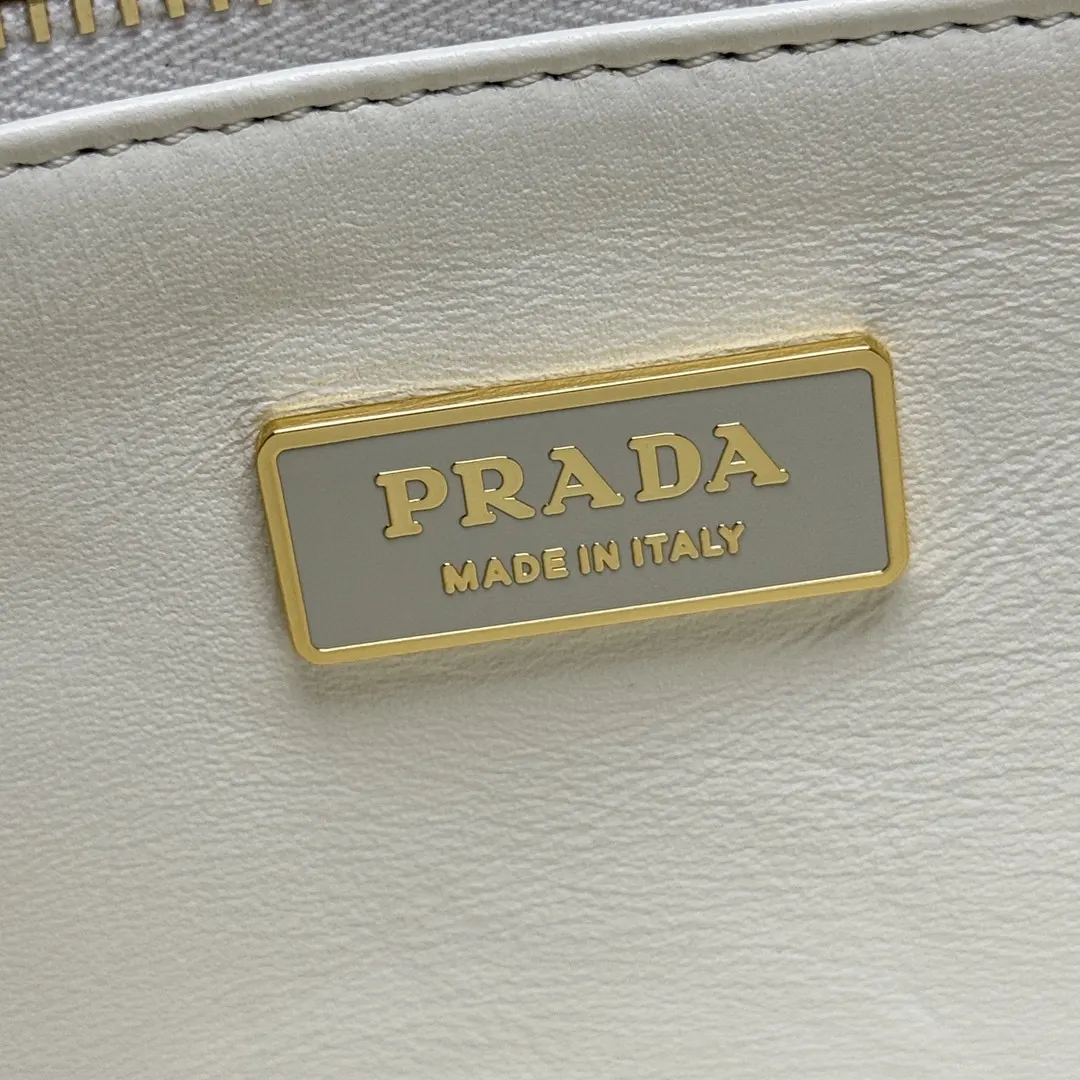 Prada Leather Triangle Logo Handbag