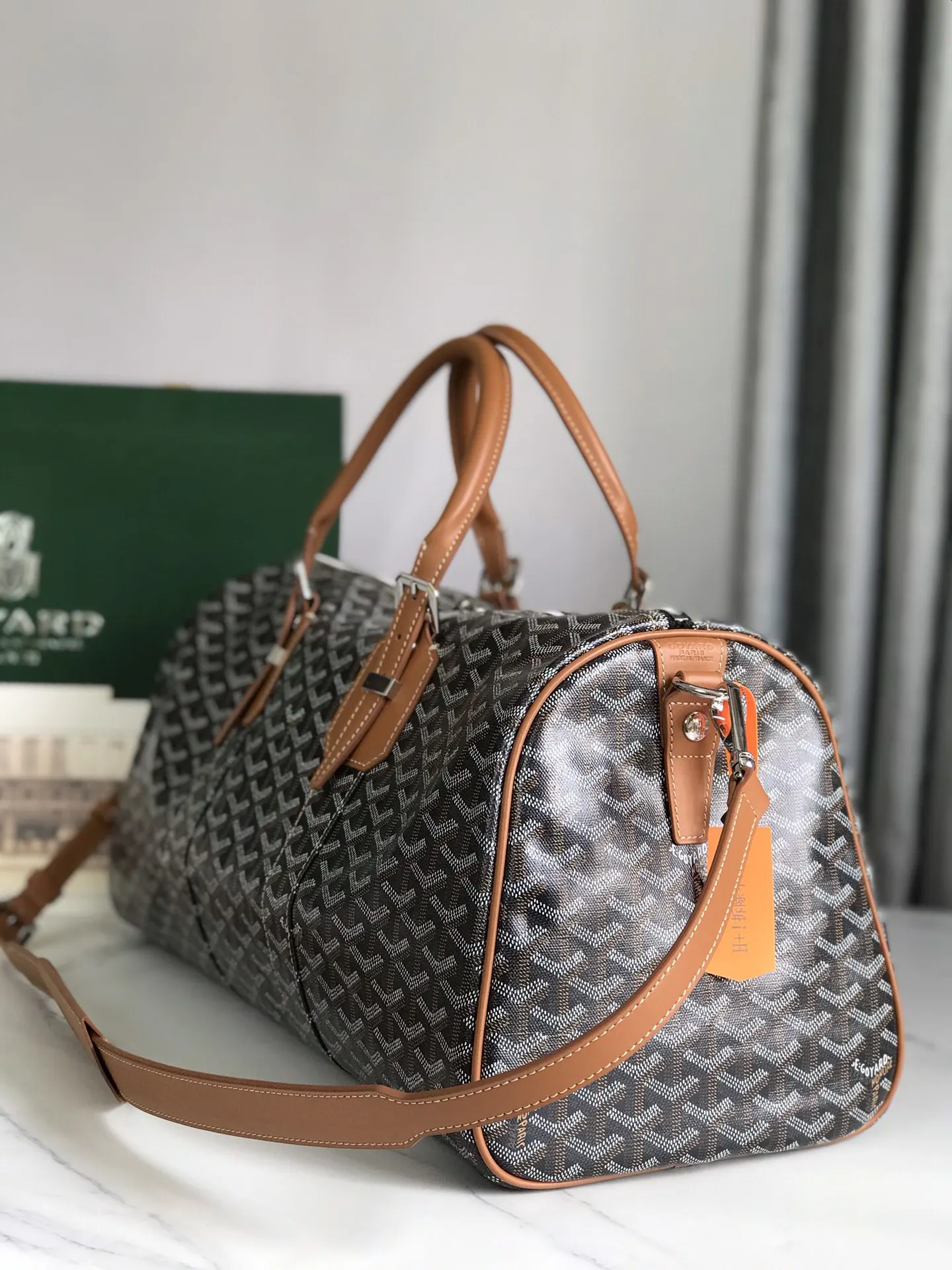 Goyard 深藍 酒紅 小牛皮 旅行袋 大容量旅行款