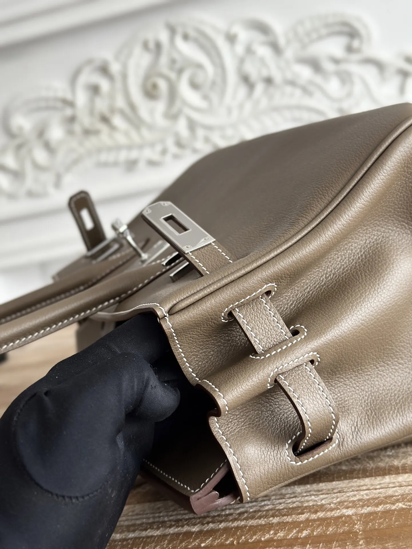 Hermès Birkin 大像灰 单肩包 29cm