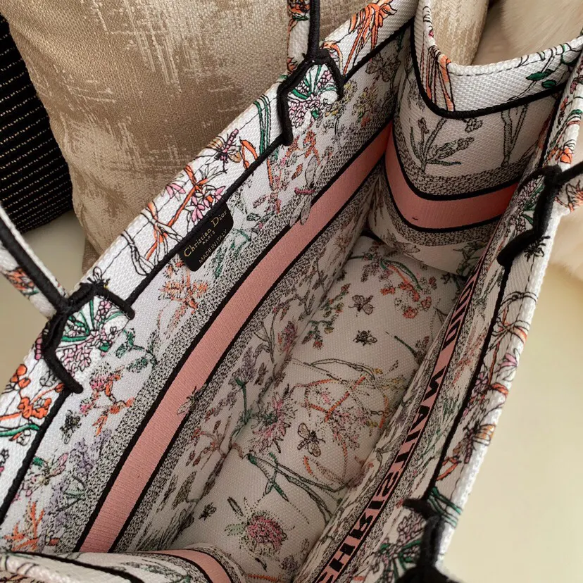 Book Tote 托特包 中号 多色植物图 大容量托特款