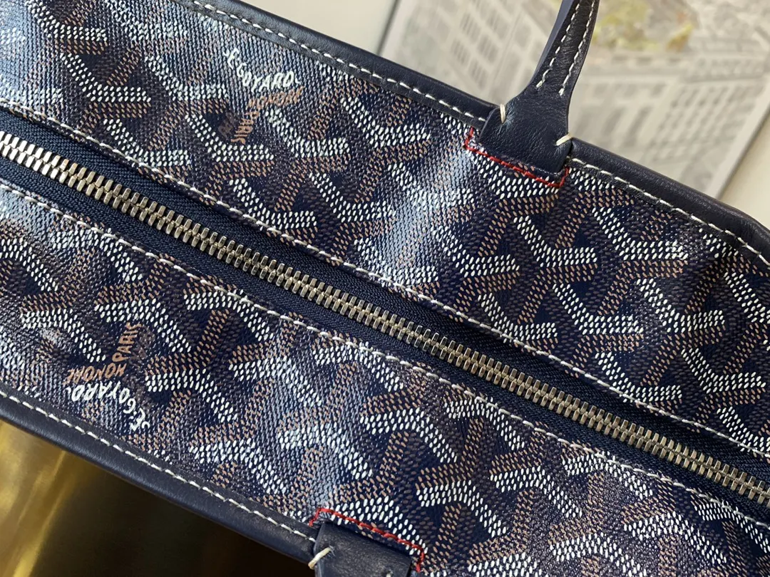 Goyard 深藍 皮革 托特包 大容量托特款