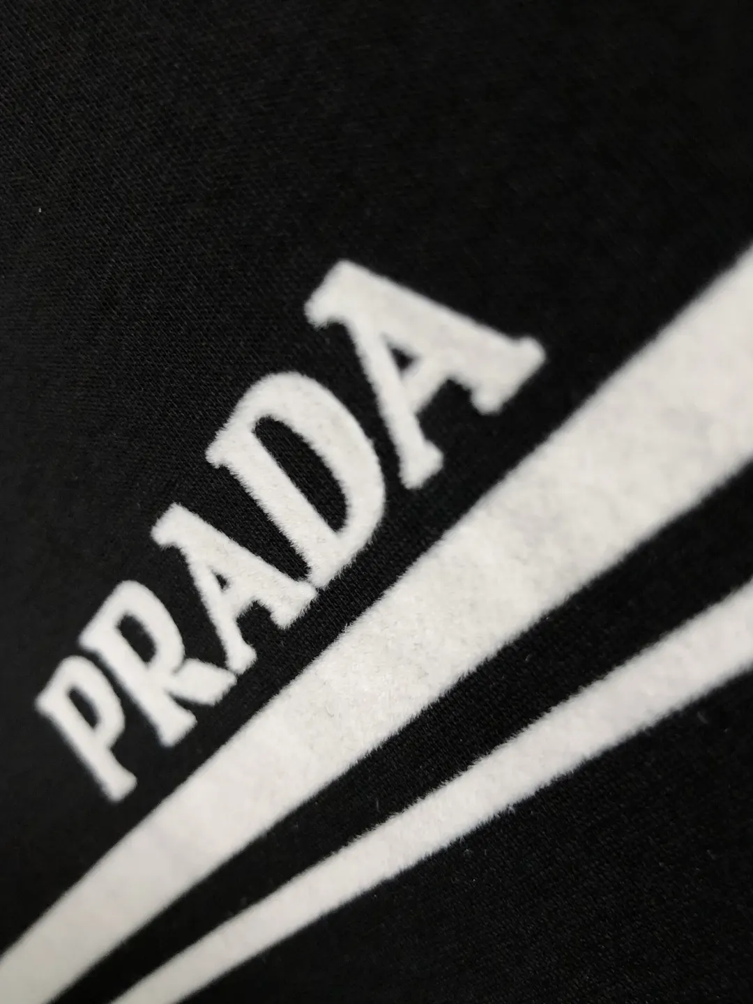 Prada 黑色Logo短袖T恤 休闲