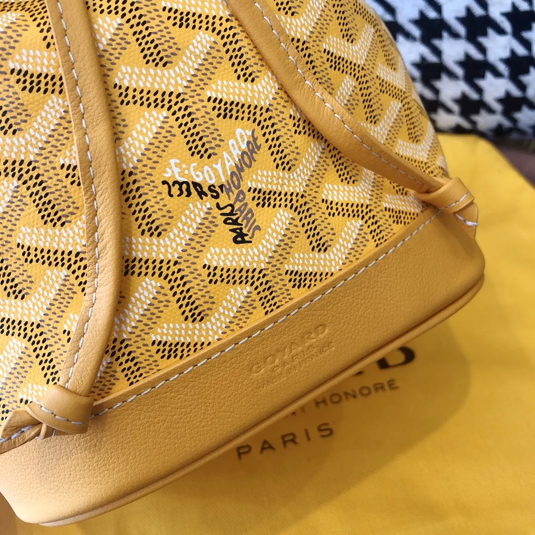Goyard 老花 黄色 帆布 水桶包 休闲水桶款