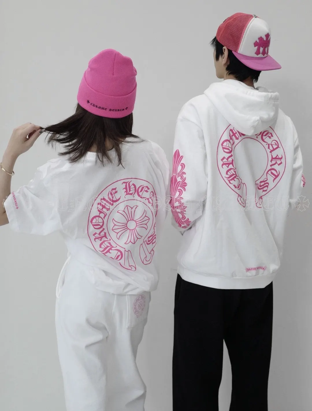 Chrome Hearts 粉色 印花 純棉 短袖T恤 日常百搭款(數字8) Chrome Hearts 粉色 印花 純棉 短袖T恤 日常百搭款(數字8)