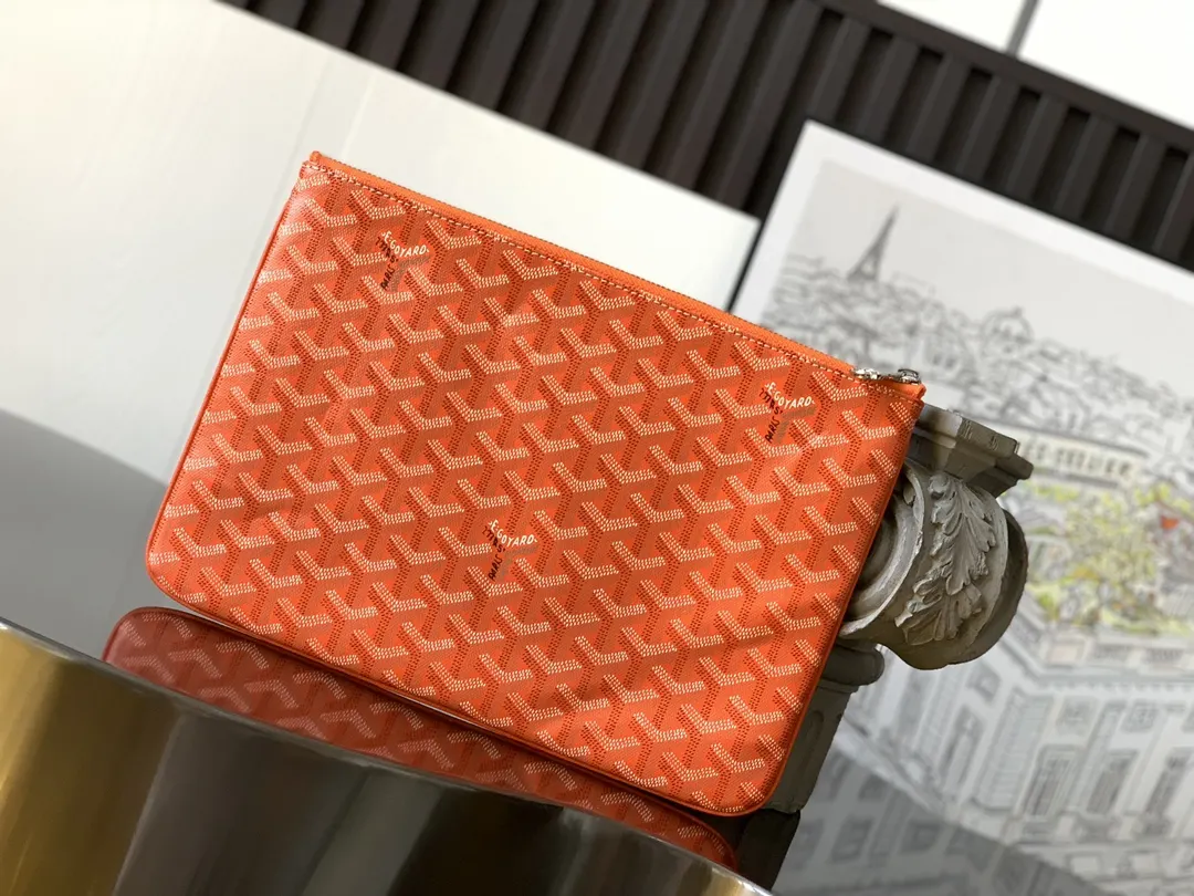 Goyard 橙色 鼎鼎戈雅 手拿包 精致手拿款