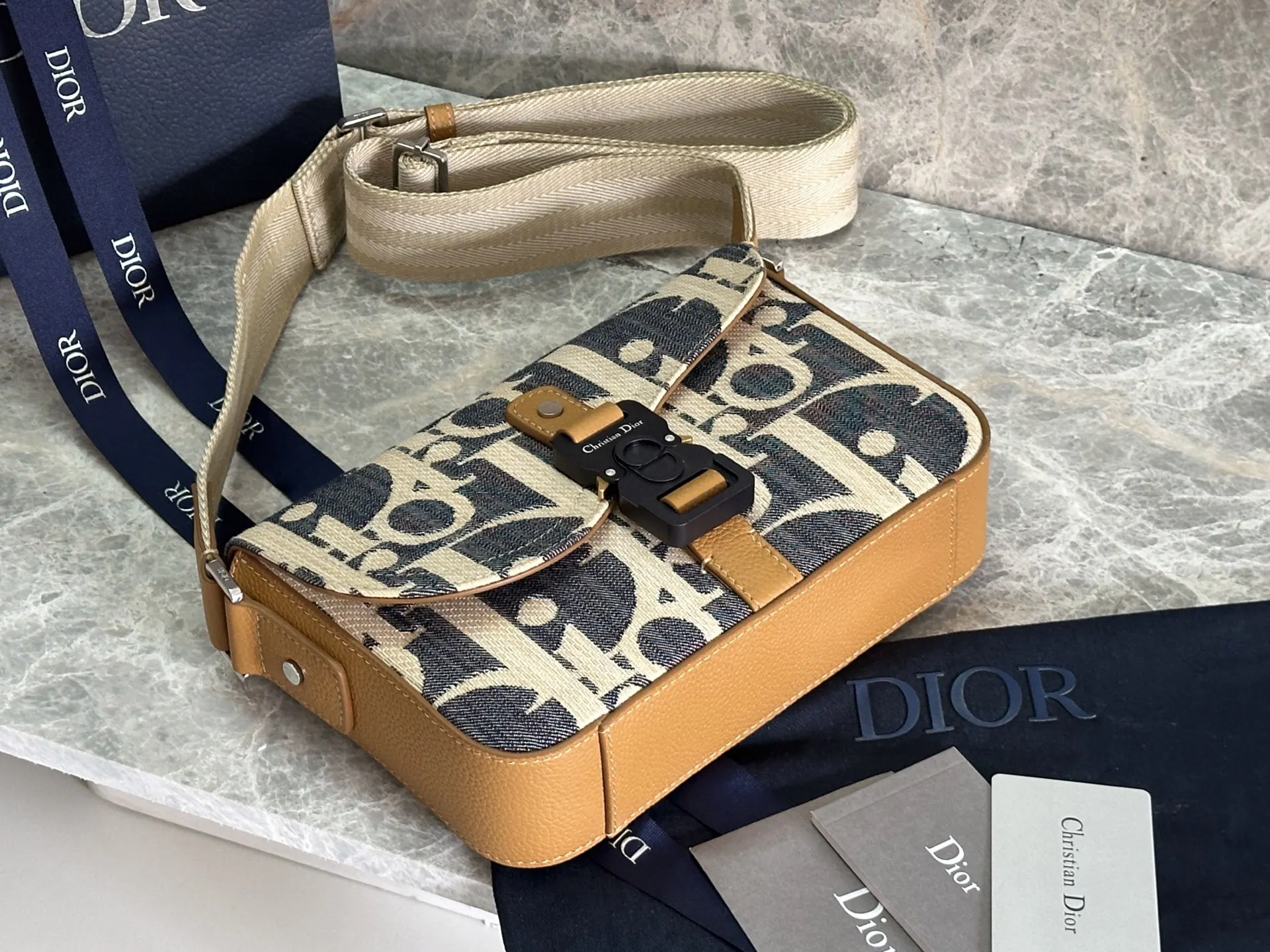 Dior Saddle Brown Leather Handbag