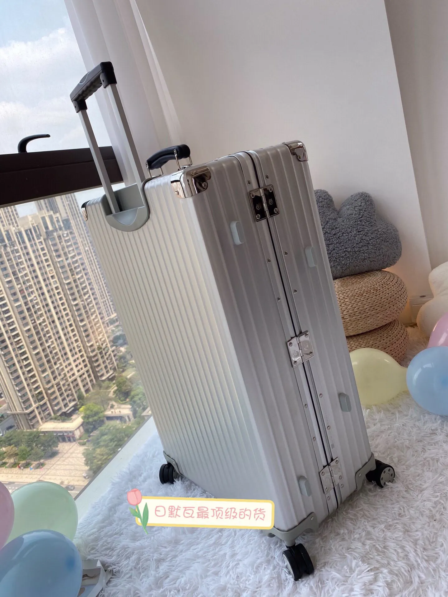 黑色 银色 复古版全铝镁合金 弹跳全铝拉杆 全新一体 行李箱 旅行拉杆款 轻便出行款