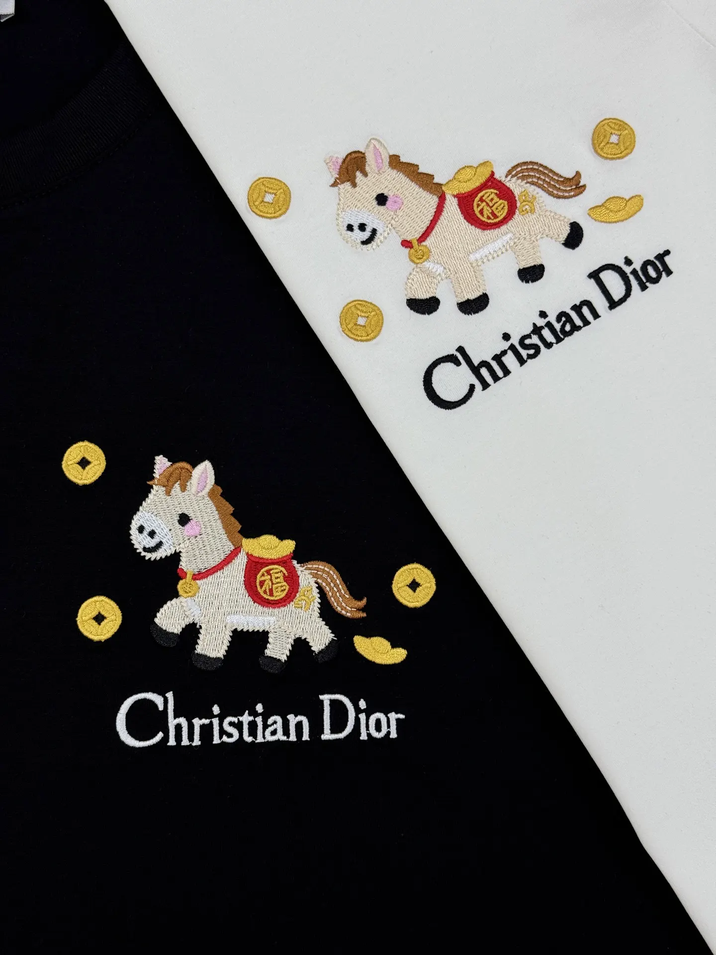 Dior 黑色针织短袖T恤 精致穿搭款 黑色款