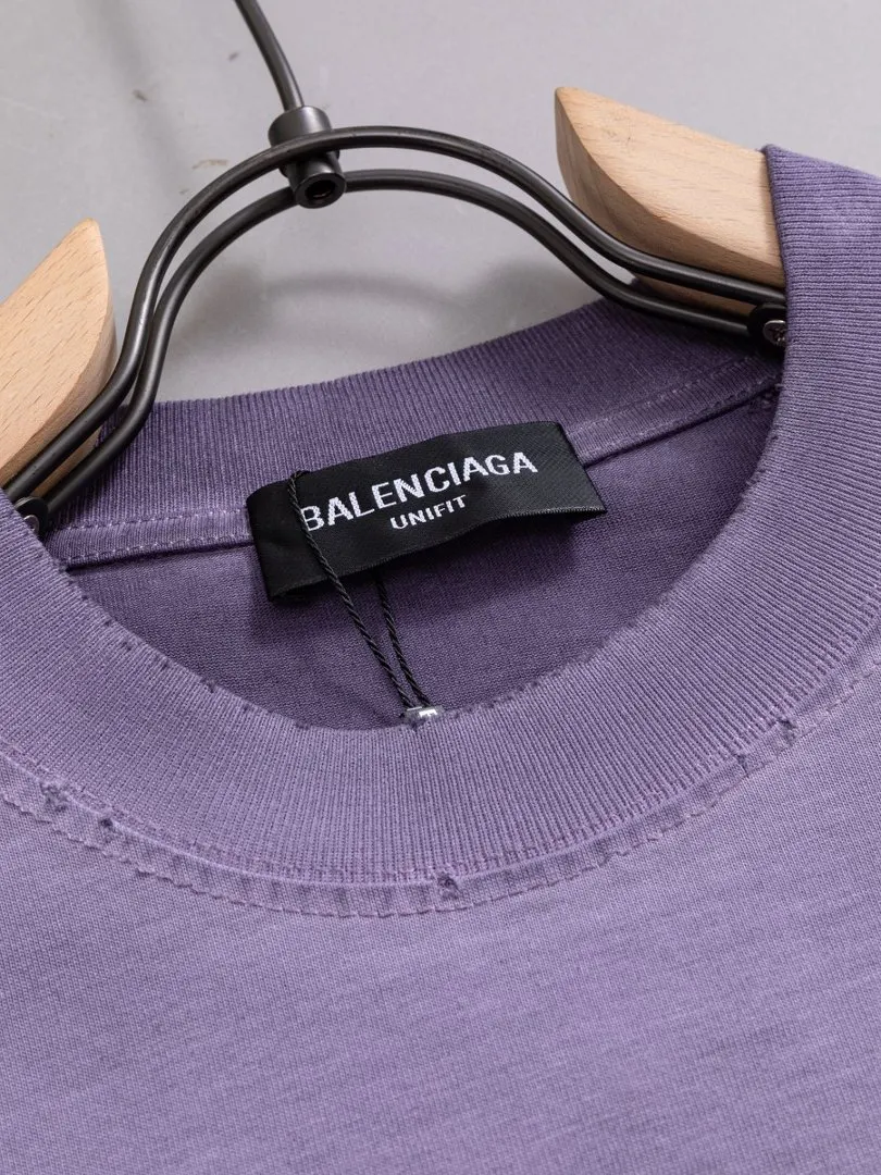 Balenciaga Gray Logo Short Sleeve T-Shirt Street