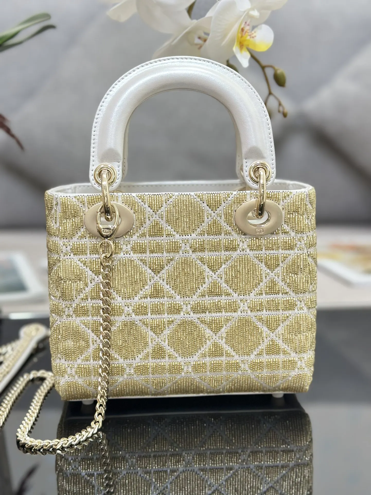 Dior White Organizer Pouch Travel
