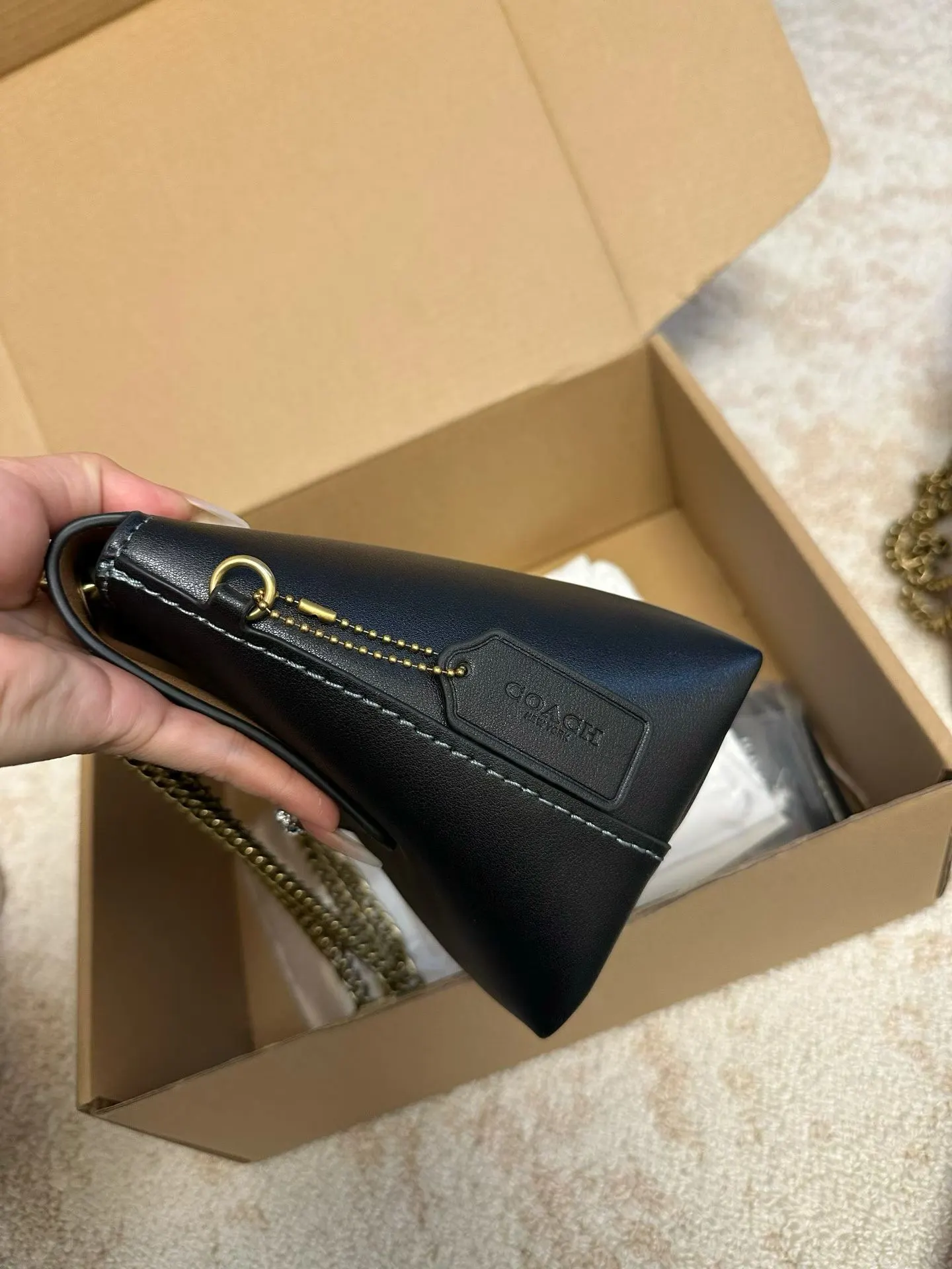 牛皮 女士CHELSEA 号單肩包斜背包手提包 鏈條包 精致鏈條款