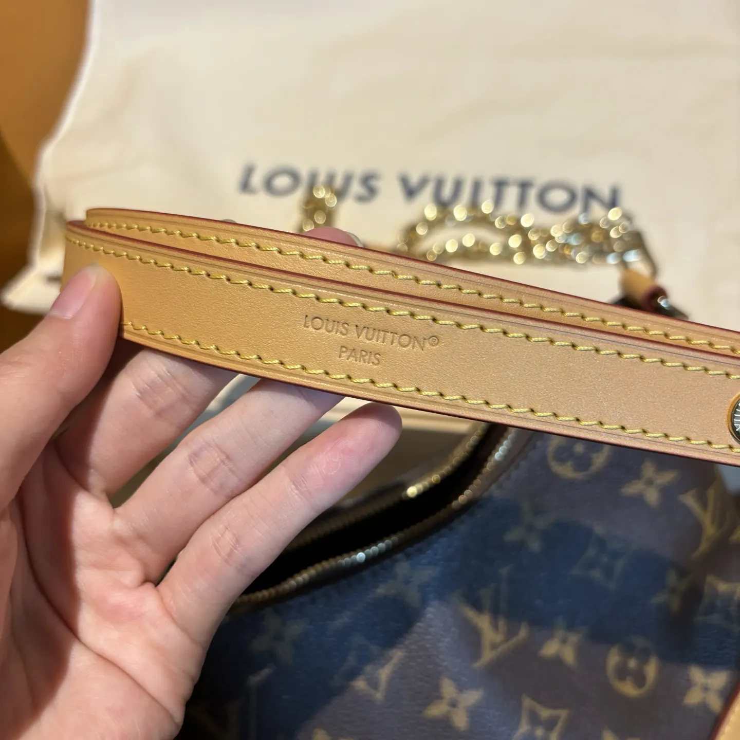 棕色 牛皮 链条包 精致链条款