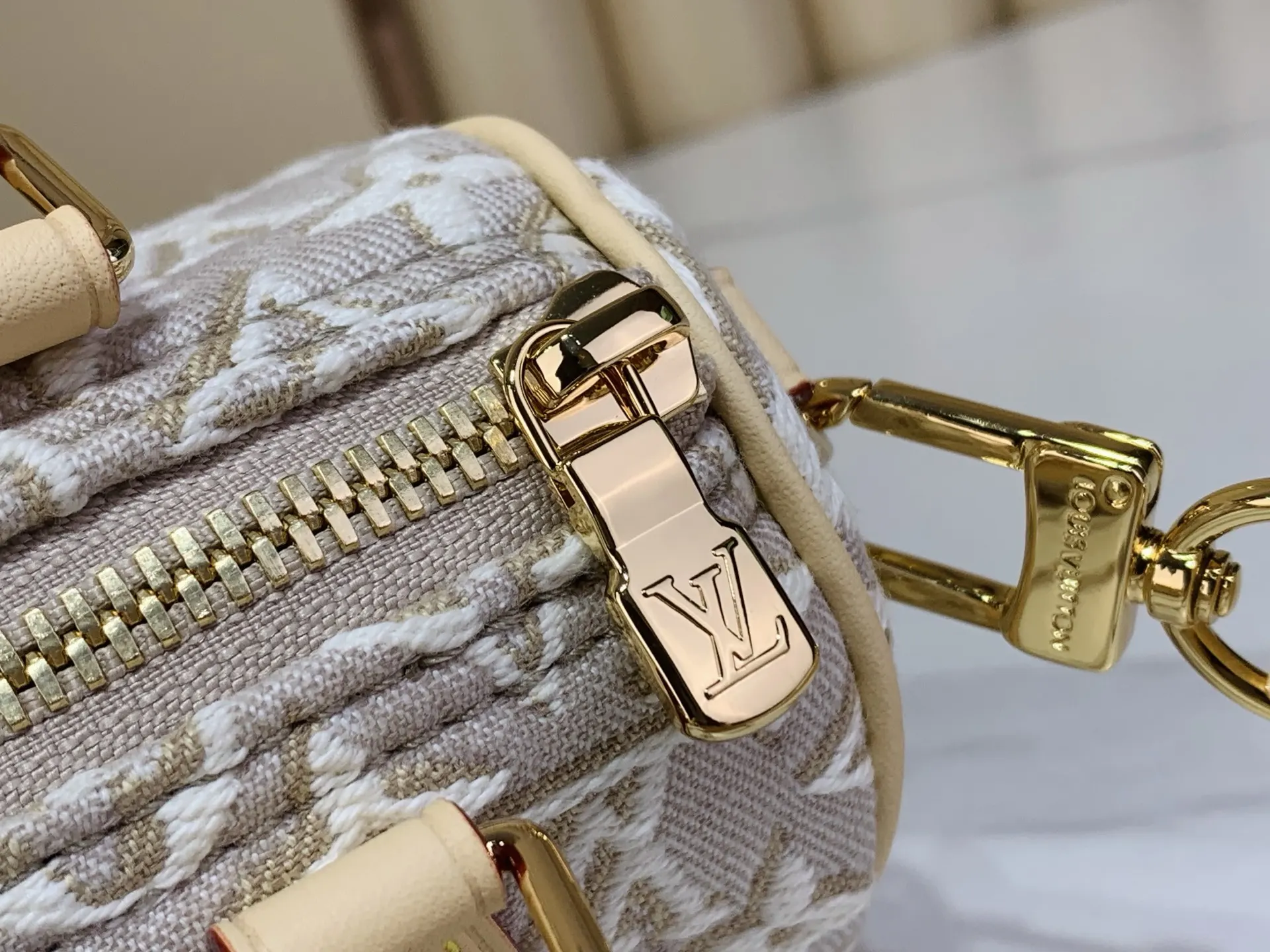 LV Speedy 白色 牛皮 收納包 旅行收納款